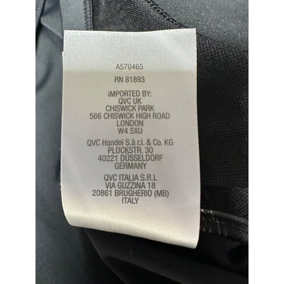 Denim & Co. Beach Regular Sweetheart Twist Front Swim Dress 14 Black Beach Pool - Picture 16 of 16